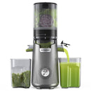 ACOQOOS Juicer Machines, Cold Press Juicer Whole Fruit and Vegetable with 5.3" Wider and Larger Feeding Chute (Capacity 1.8L), Easy to Clean Juicers with 2 Cups, Masticating Juicer Black